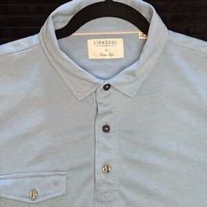 Linksoul Men's Light Blue Casual Shirt